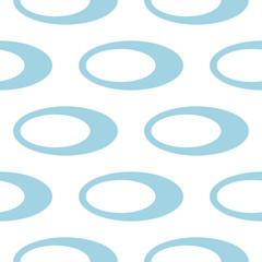 White and blue geometric ornament. Seamless pattern