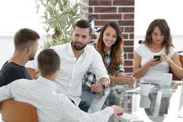 business team discussing at the meeting