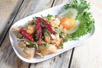 Stir Fried Sea Bass with Chilli