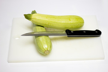 zucchini vegetables on white background.