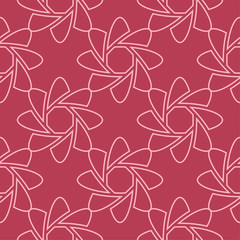 Red and pale pink geometric ornament. Seamless pattern
