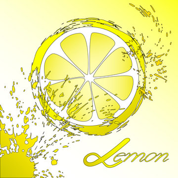 Векторный сочный лимон