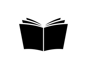 Studying with Book Symbol Icon Logo Vector