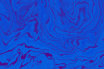 Fototapeta na wymiar Suminagashi marble texture hand painted with indigo ink. Digital paper 1697 performed in traditional japanese suminagashi floating ink technique. Lively liquid abstract background.