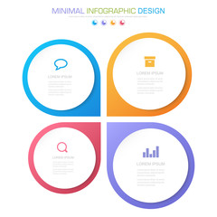 Infographic Elements with business icon on full color background  process or steps and options workflow diagrams,vector design element eps10 illustration