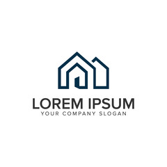 Real estate logo. Mortgage House Real estate logo design concept template