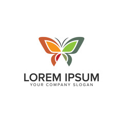 Fototapeta premium butter Fly colorfull logo design concept template.