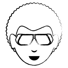 cartoon man with sunglasses