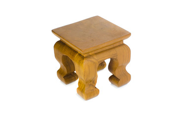 wooden table isolate on white background