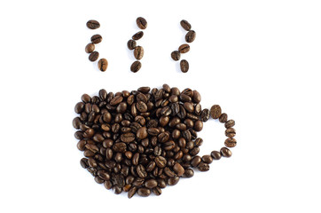 coffee bean isolate on white background