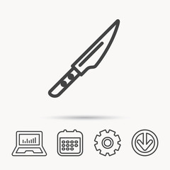 Obraz premium Kitchen knife icon. Chef tool sign.