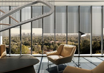 Modern living room in a suburban apartment