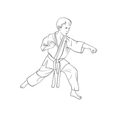 young karate boy