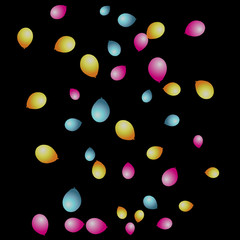 Background with Colorful balloons. Simple Feminine Pattern for Card, Invitation, Print. Trendy Decoration with Beautiful balloons. 
