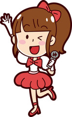 アイドルのイラスト素材