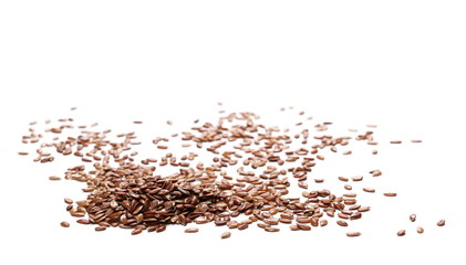 Flaxseed, linseed isolated on white background