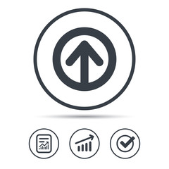 Upload icon. Load internet data sign.