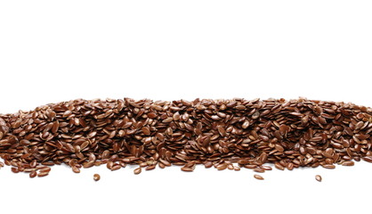 Flaxseed, linseed isolated on white background