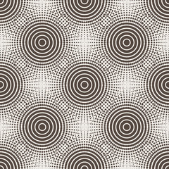 Seamless geometric pattern. Vector ornament, halfton. Round vintage dots set