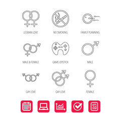 No smoking, family planning and game joystick.