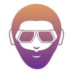 cartoon man with sunglasses