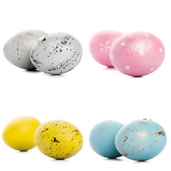 easter eggs isolated on white