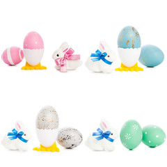 easter eggs isolated on white