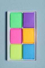 sticks of colorful plasticine,