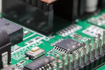 PCB processor and pin connector.