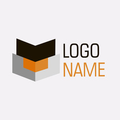 Abstract geometric logo icons. Corporate sign for web, print, application design.