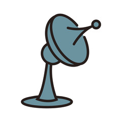 Communication antenna symbol line icon vector illustration graphic