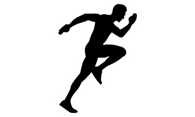 Fototapeta na wymiar male vector images in a running race