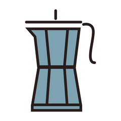 Coffee kettle symbol line icon vector illustration graphic