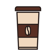 Coffee to go cup line icon vector illustration graphic