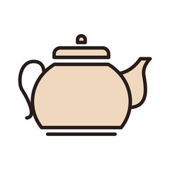 Coffee kettle symbol line icon vector illustration graphic design