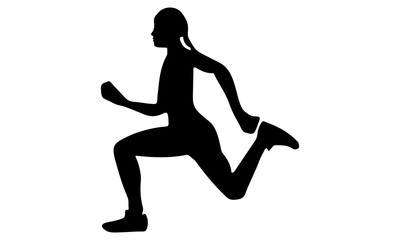 Fototapeta na wymiar vector images of women running