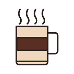 Coffee mug symbol line icon vector illustration graphic