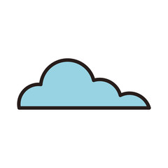 Cloud weather symbol line icon vector illustration graphic