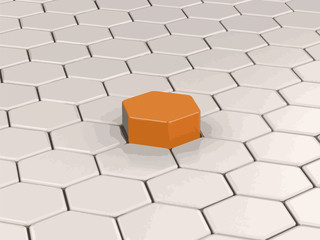 Abstract 3D hexagonal background