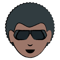 cartoon man with sunglasses