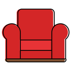comfortable sofa isolated icon vector illustration design