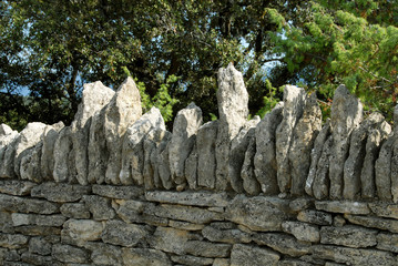 Gordes (Vaucluse) Typique mur de pierres sèches, Luberon, Provence