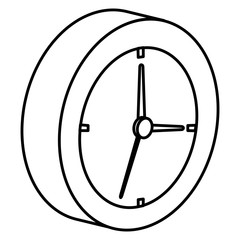 time clock isolated icon vector illustration design