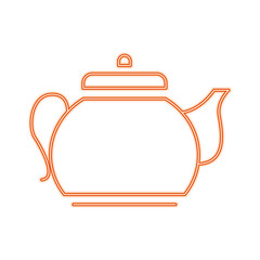 Coffee kettle symbol line icon vector illustration graphic