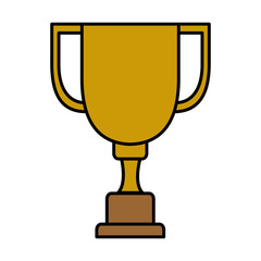 trophy cup isolated icon vector illustration design