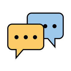 speech bubbles isolated icon vector illustration design