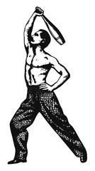 Indian clubbell exercise - Turnkeule Schwungkeule Gymnastikkeule Übung