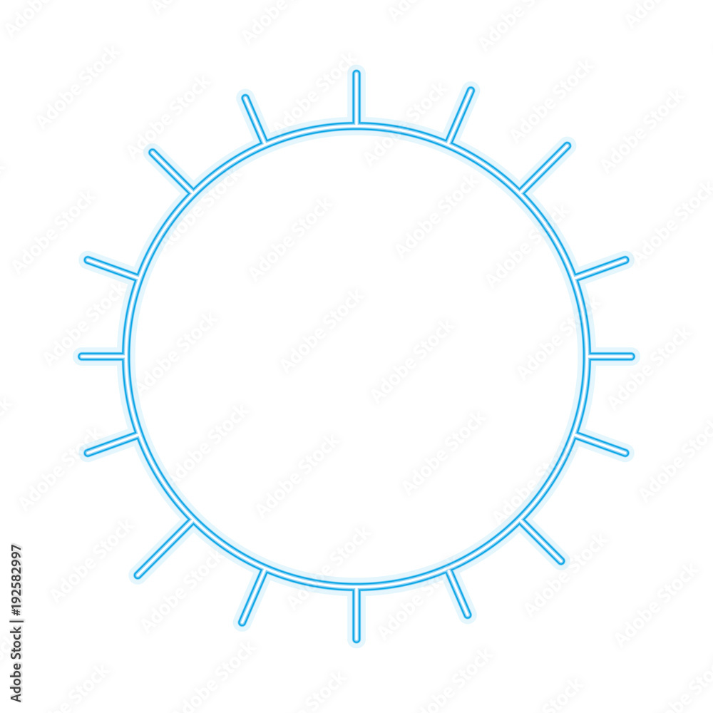 Sticker Sun isolated symbol line icon vector illustration graphic