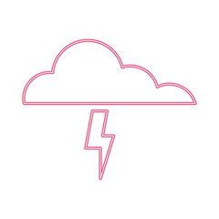 Rainy weather symbol line icon vector illustration graphic