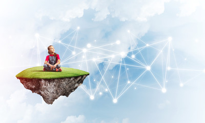 Idea of children Internet communication or online playing and parent control